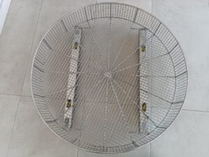 Runde Edelstahll Korb mit Durchmesser 1200mm