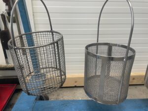 Runde Edelstahll Korb mit Durchmesser 200mm
